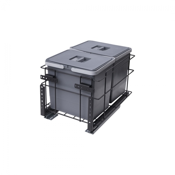 картинка Мусорные контейнеры выдвижные 400 (2*15LT), графит WIEXPOL от магазина SEFI