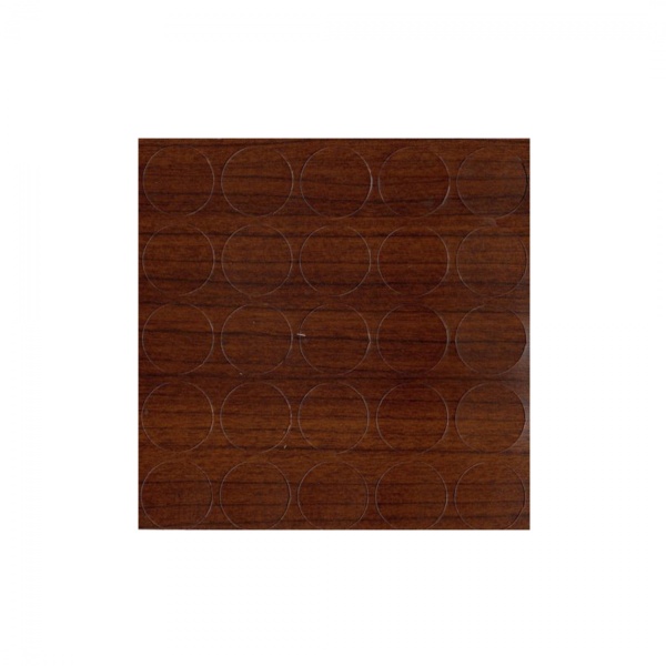 картинка Заглушка самоприлипающая к конфирматам орех караваджо (14842) FOLMAG (лист-25шт.) от магазина SEFI