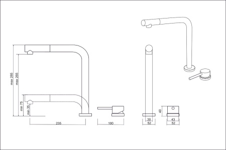 картинка Смеситель для кухни, EMAR ЕС - 7027 PVD, цвет Dark от магазина SEFI