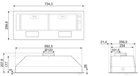 картинка Встраиваемая вытяжка Smeg KSG70HE от магазина SEFI