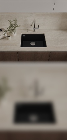 картинка Мойка Rivelato STRIA 5649 1-чаш 560*435 Черн.глубокий 503 от магазина SEFI