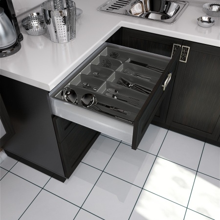 картинка Лоток для столовых приборов LINE, ширина фасада 600 мм для Hettich Innotech глубиной 470 мм от магазина SEFI