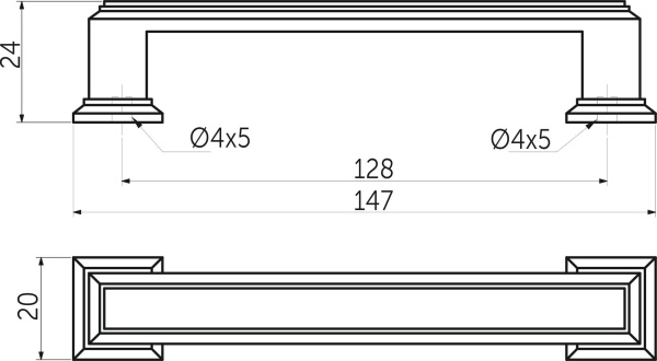 картинка Ручка меб. скоба мет. IONIKA 128, черный матовый, AKS от магазина SEFI