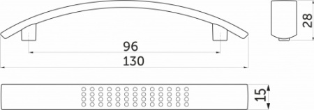 картинка Ручка меб. скоба мет. UN87 96 мат. хром от магазина SEFI
