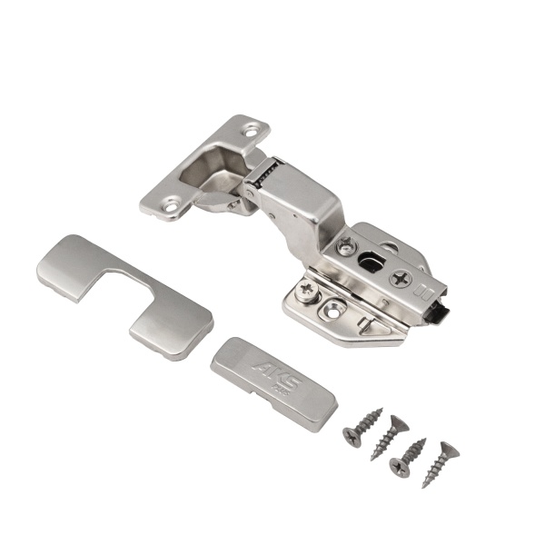 картинка Петля внутренняя с доводчиком 48мм h3 clip-on AKS PLUS 3D (саморезы, заглушки) от магазина SEFI