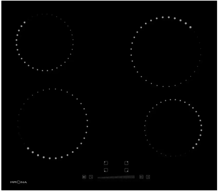 картинка Электрическая варочная панель KRONA CORTO 60 BL от магазина SEFI