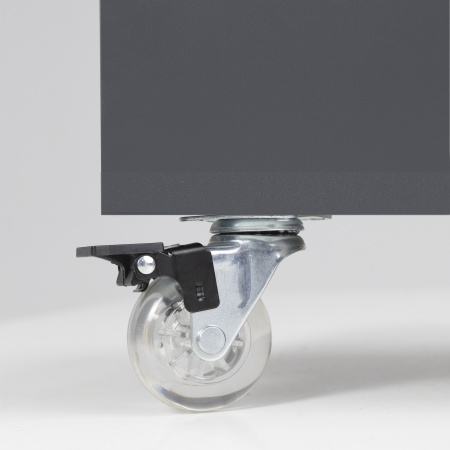 картинка Колесо меб. CRYSTAL/2 d50 h67 с площадкой с торм., прозрачный AKS от магазина SEFI