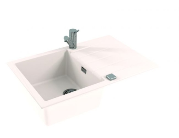 картинка Мойка ALVEUS GRANITAL CADIT 20 ARCTIC - G11 790 X 500  1X в комплекте с сифоном 1132823, от магазина SEFI