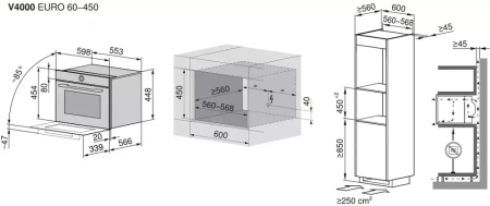 картинка Встраиваемая микроволновая печь V-ZUG CombiMiwell V4000 45 CM4T-24025 (черное стекло) от магазина SEFI