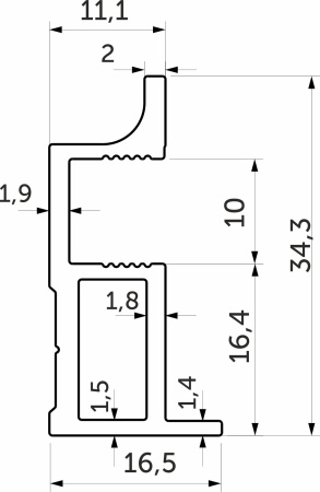 картинка Профиль алюминиевый SENATOR серебро вертик. узкий зет L-5300 мм АЛЮТЕХ магазин SEFI являющийся официальным дистрибьютором в России  картинка Профиль алюминиевый SENATOR серебро вертик. узкий зет L-5300 мм АЛЮТЕХ от магазина SEFI
