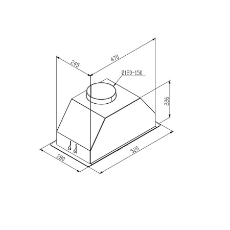 картинка Полновстраиваемая вытяжка Korting KHI 6690 N от магазина SEFI