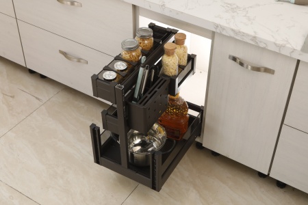 картинка Выдвижная корзина-карго 300 DARK LINE крепл.нижнее, черный AKS магазин SEFI являющийся официальным дистрибьютором в России  картинка Выдвижная корзина-карго 300 DARK LINE крепл.нижнее, черный AKS от магазина SEFI