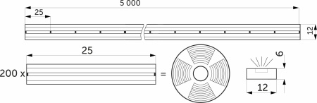 картинка Гибкий неон - 9,6W/m, 24V, 6*12мм, 120 д/м, IP65, нейтральный белый (4000K) - 20м, AKS магазин SEFI являющийся официальным дистрибьютором в России  картинка Гибкий неон - 9,6W/m, 24V, 6*12мм, 120 д/м, IP65, нейтральный белый (4000K) - 20м, AKS от магазина SEFI