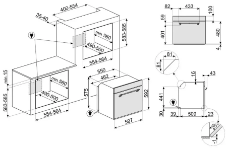 картинка Духовой шкаф Smeg SF700AO от магазина SEFI