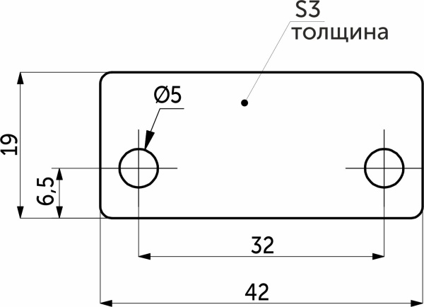 картинка Пластина крепежная PPU1 42*19 РП от магазина SEFI