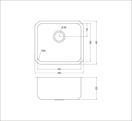 картинка Мойка Oulin U104, поверхность сатин от магазина SEFI