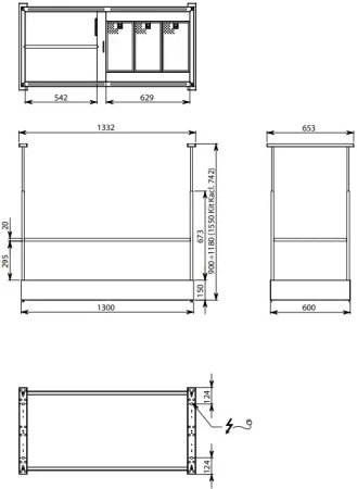 картинка Вытяжка Falmec Spazio 130 Island black matt от магазина SEFI
