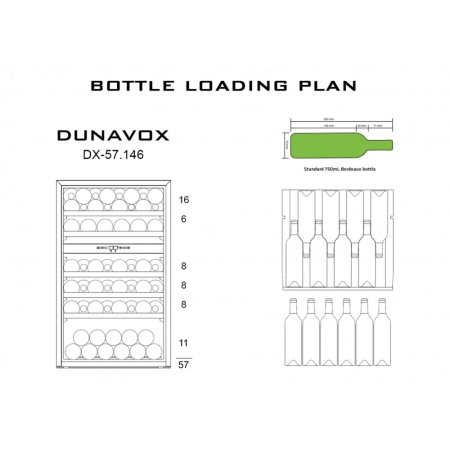 картинка Винный шкаф Dunavox DX-57.146DWK от магазина SEFI