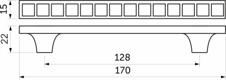 картинка Ручка меб. скоба мет. SUNSHINE 128 хром/кристалл прозрачный, AKS от магазина SEFI