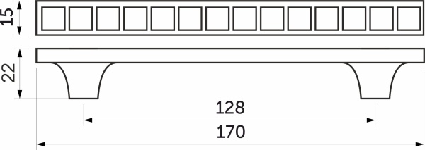 картинка Ручка меб. скоба мет. SUNSHINE 128 хром/кристалл прозрачный, AKS от магазина SEFI