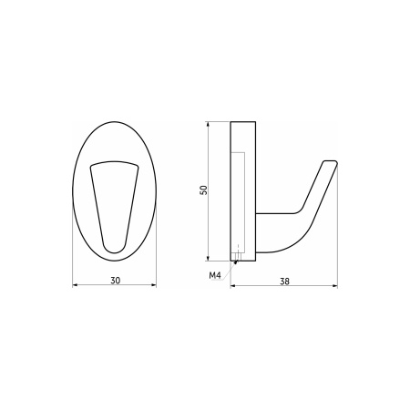 картинка Крючок меб. однорожковый мет. QUEEN хром матовый AKS магазин SEFI являющийся официальным дистрибьютором в России  картинка Крючок меб. однорожковый мет. QUEEN хром матовый AKS от магазина SEFI