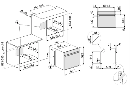 картинка Духовой шкаф Smeg SF6301TVX от магазина SEFI