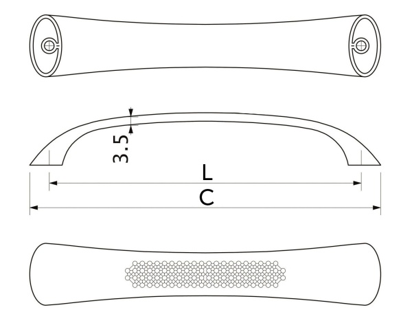 картинка Ручка меб. скоба мет. SIENA 96 хром от магазина SEFI