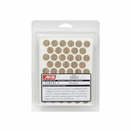 картинка Заглушка самоприлипающая к конфирматам дуб галифакс (PC 2121) (1л=50шт) Pacific от магазина SEFI