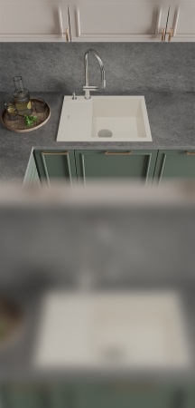 картинка Мойка Rivelato LUMO 6550 1-чаш 650*500 Жасмин 701 от магазина SEFI