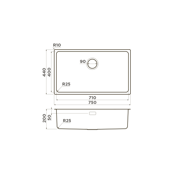 картинка Мойка Omoikiri Tadzava 75-U/I-IN нерж. сталь/нержавеющая сталь от магазина SEFI