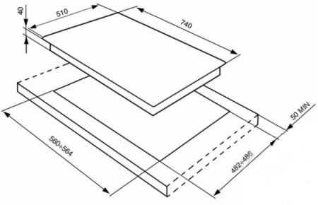 картинка Варочная панель Smeg PV750N от магазина SEFI