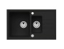 картинка Мойка Alveus INTERMEZZO 70 GRANITAL DEEP BLACK-G90 780X480X200;1+1/2 в ком.с сифоном 1117293 от магазина SEFI