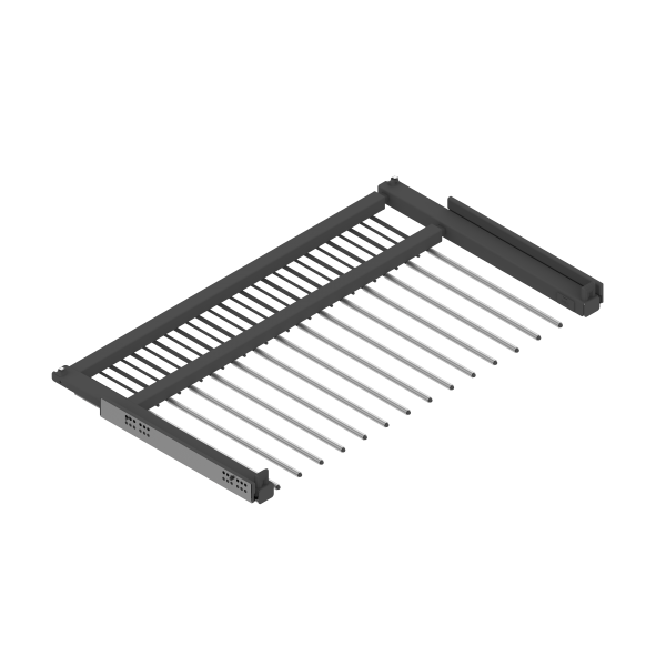 картинка Держатель выдвижной PANSY для одежды (брючница)с лотком для аксессуаров в секцию 800-900 мм,антрацит от магазина SEFI