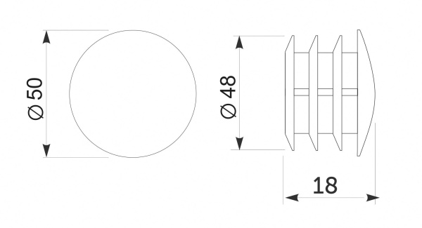 картинка Заглушка трубы d50 (944), хром AKS от магазина SEFI