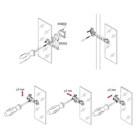 картинка Петля д/стекла накладная с пружиной h0 slide-on AKS (овальная заглушка хром) от магазина SEFI