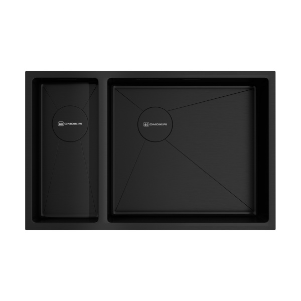 картинка Мойка Omoikiri Taki 69-2-U/IF-R Side-GB нерж. сталь/графит от магазина SEFI
