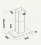 картинка Вытяжка Falmec Plane Isola Black 90 (800) от магазина SEFI