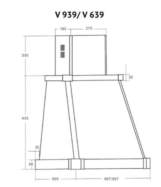картинка Купольная вытяжка KUPPERSBERG V 939 ANT Silver от магазина SEFI