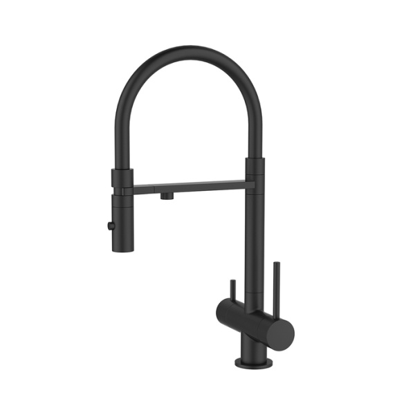 картинка Смеситель для кухни с фильтром и гибким изливом, черный матовый, Ace, IDDIS, ACEBLFFi05 от магазина SEFI
