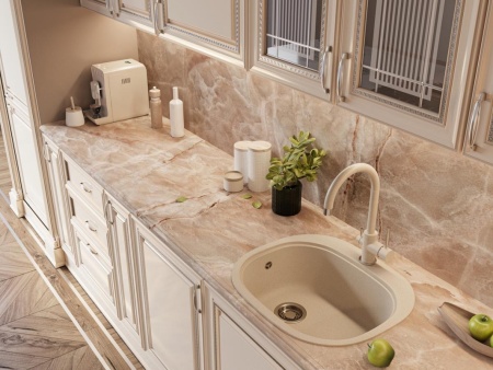 картинка Мойка EMAR EMQ-1570.C, цвет Берилл. Врезной монтаж. от магазина SEFI