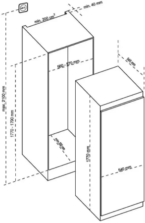 картинка Встраиваемая морозильная камера De Dietrich DFU1781FN от магазина SEFI