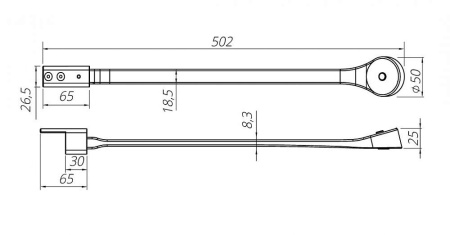 картинка Светодиодный светильник FLEXI 2,5Вт, 12В, с разъемом USB и кабелем 2м с разьемом mini серебро/свет натуральный от магазина SEFI