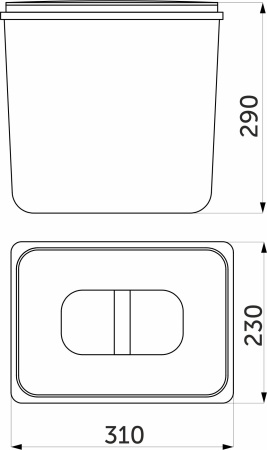 картинка Контейнер PRAKTIKO 15L, серый REJS от магазина SEFI