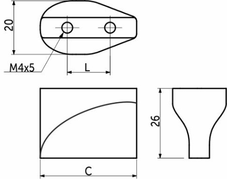 картинка Ручка меб. кнопка мет. RANDY 16, графит шлифованный, AKS от магазина SEFI