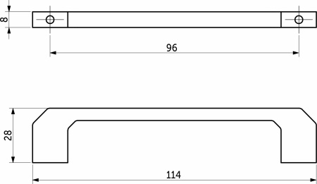 картинка Ручка меб. скоба мет. VULKAN 128 черный матовый, AKS от магазина SEFI