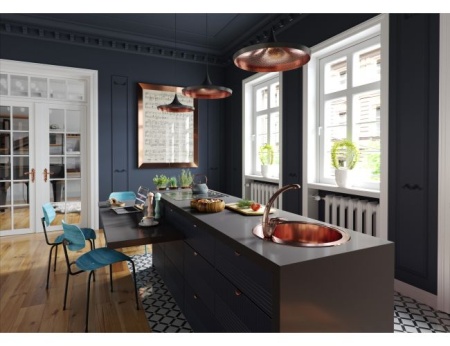 картинка Мойка FORM MONARCH 30 COPPER-90 FI 510 в компл. с выпуском без сифона, от магазина SEFI