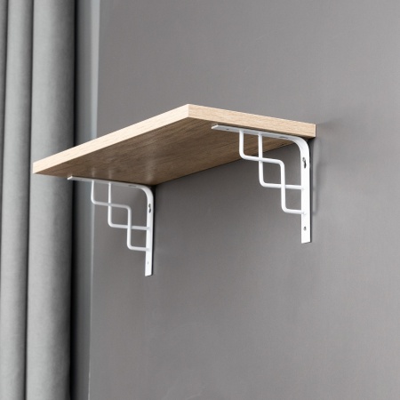 картинка Полкодержатель мет. QUADRO 200*200*20*3, белый AKS от магазина SEFI