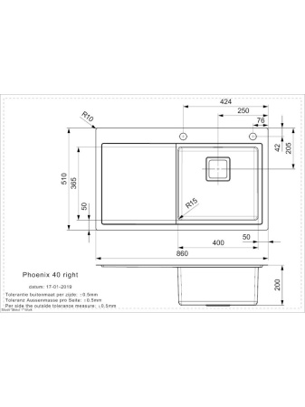картинка Мойка Reginox Phoenix L 40 Right lux от магазина SEFI