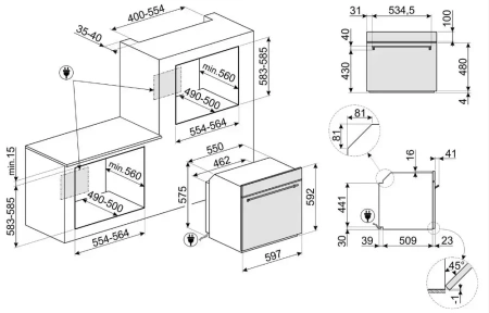 картинка Духовой шкаф c паром и СВЧ Smeg SO6303APX от магазина SEFI