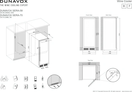 картинка Винный шкаф Dunavox DX-70.258MB от магазина SEFI